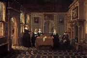 BASSEN, Bartholomeus van Five ladies in an interior painting